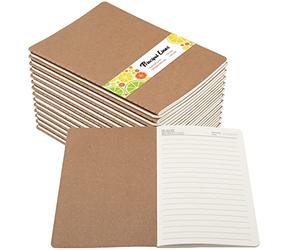 Principal Lines 30 Pack A5 Kraft Notebooks, 80 Lined Pages Journal Notebook Bulk, 8.3 X 5.5 Inches, Kraft Cover Notebook, Travel Journal Bulk for Kids, Students, Office Supplies (Brown)