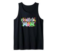 Principal Mom Easter Costume Colorful Floral Chocolate Eggs Tank Top
