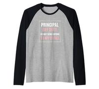 Principal Off Duty Do Not Send Anyone to My Office Raglan Baseball Tee