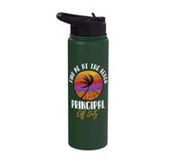 Principal Off Duty Find Me At The Beach Sunset Teaching Stainless Steel Insulated Water Bottle
