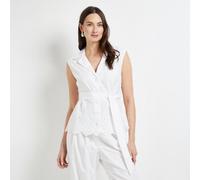 Principles 100% Cotton Broderie Top WHITE SIZE 10