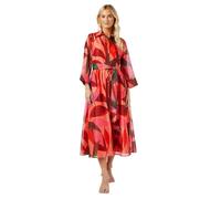 Principles Women's Abstract Organza Contrast Shirt Dress in Pink | Size: 10 Principles Pink 10