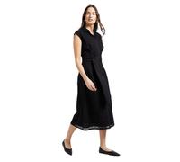 Principles Broderie Tie Waist Midi Shirt Dress, 20, Black