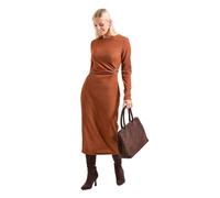 Principles Buckle Twist Front Crinkle Jersey Midi Dress, 14, Ginger