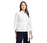 Principles Women's Button Through Broderie Belted Shirt in White | Size: 12 Principles White 12