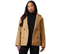 Principles Womens Double Breasted Coat Coral Relaxed Fit Versatile Woven Fabric