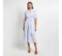 Principles Cotton Blue Striped Collar Dress BLUE SIZE 10