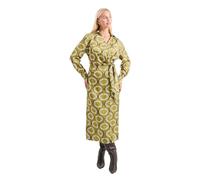 Principles Geo Satin Collar Midi Dress, 12, Olive