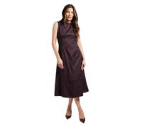 Principles Geo Sleeveless Fit & Flare Midi Dress, 14, Chocolate