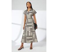 Principles Mono Fit & Flare Dress Womens Daywear Dresses