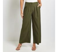 Principles Textured Pleated Front Wide Leg Trouser KHAKI SIZE 10