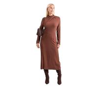 Principles Mocha Twist Detail Ribbed Jersey Midi Dress, 14, Mocha