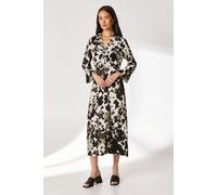 Principles Womens Animal Print Twist Waist Shirt Dress - Khaki - Size 12 UK