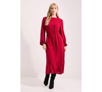 Principles Women's Berry Tuck Front Detail Midi Dress in Wine | Size: 16 Principles Wine 16