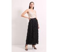 Principles Women's Black Textured Jacquard Circle Midi Skirt | Size: 14 Principles Black 14