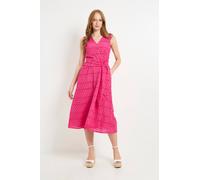 Principles Women's Broderie Tie Waist Midi Dress in Pink | Size: 20 Principles Pink 20