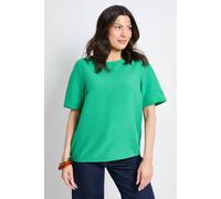 Principles Women's Bubble Crepe Crew Neck T-Shirt in Green | Size: 18 Principles Green 18