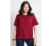 Principles Women's Bubble Crepe Crew Neck T-Shirt in Wine | Size: 12 Principles Wine 12