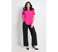 Principles Women's Button Detail Straight Leg Trousers in Black | Size: 18 Principles Black 18