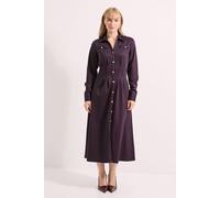 Principles Women's Button Front Pinstripe Collared Shirt Dress in Navy | Size: 14 Principles Navy 14