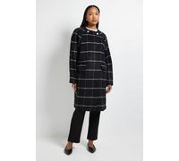 Principles Women's Collarless Check Double Faced Coat | Size: 10 Principles Multicolor 10