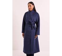 Wallis Women's Principles by Wrap Belted Coat in Navy | Size: 18 Wallis Navy 18