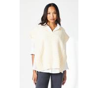 Principles Women's Cable V Neck Knitted Top in Ivory | Size: Medium/Large Principles Ivory M/L