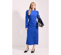 Principles Women's Long Sleeve Wrap Skirt Crepe Midi Dress in Cobalt | Size: 12 Principles Cobalt 12