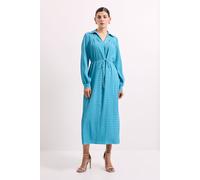 Principles Women's Crinkle Crepe Belted Shirt Dress in Blue | Size: 10 Principles Blue 10