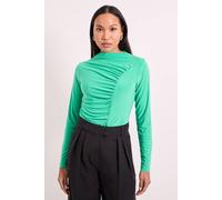 Principles Women's Curved Seam Ruched Top in Emerald | Size: 14 Principles Emerald 14