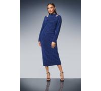 Principles Women's Cut-Out Detail Sparkle Jersey Midi Dress in Blue | Size: 18 Principles Blue 18