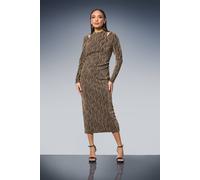 Principles Women's Cut-Out Detail Sparkle Jersey Midi Dress in Gold | Size: 10 Principles Gold 10