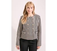 Principles Women's Dogtooth Boxy Fit Utility Jacket in Mono | Size: 18 Principles Mono 18