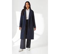 Principles Womens Double Breasted Maxi Coat - Navy - Size 16 UK