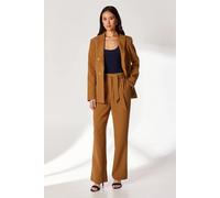Principles Womens Dress Pants Camel Adjustable Waist Tapered Fit Smart