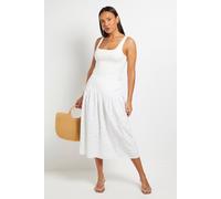 Principles Women's Dropped Waist Broderie Skirt in White | Size: 18 Principles White 18