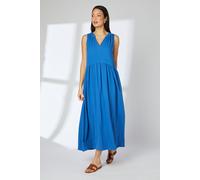 Principles Women's Dropped Waist Gauze Midaxi Dress in Bright Blue | Size: 10 Principles Bright Blue 10
