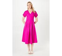 Pink Pleat Detail Midi Dress Principles Pink 16