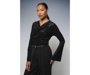 Principles Women's Fluted Sleeve Cowl Neck Top in Black | Size: 14 Principles Black 14