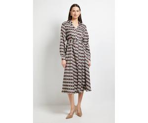 Principles Women's Geo Belted Midi Dress in Green | Size: 16 Principles Green 16