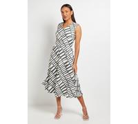 Principles Women's Geo Sleeveless Midi Dress in Khaki | Size: 12 Principles Khaki 12