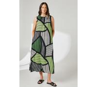 Principles Women's Green Printed Tie Back Sleeveless Midi Dress | Size: 10 Principles Green 10