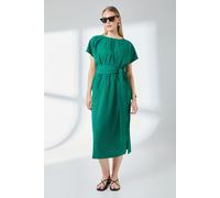 Principles Women's Green Stripe Tie Waist Midi Dress | Size: 12 Principles Green 12