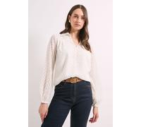 Principles Women's Ivory Western Yoke Jacquard Blouse | Size: 18 Principles Ivory 18