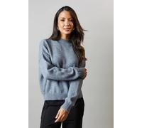 Principles Womens Jumper High Neck Grey Knitted Pullover Cosy Long Sleeve