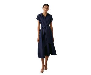 Principles Womens/Ladies Belt Flared Midi Dress (18 UK) (Navy)