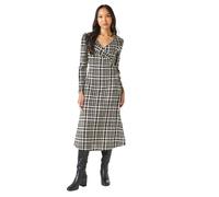 Principles Womens/Ladies Checked Jacquard Midi Dress / 12 UK Black/White DH7703