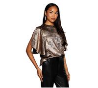 Principles Womens/Ladies Metallic Slit Sleeve Top DH7858