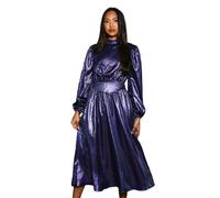 Principles Womens/Ladies Metallic Waist Detail Midi Dress / 12 UK Navy DH7870