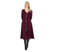Principles Womens/Ladies Ponte Zip Front Midi Dress (16 UK) (Plum)